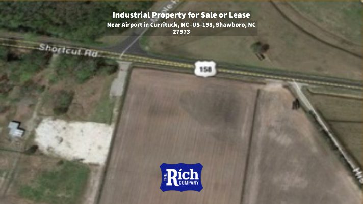 Land For Sale or Lease  - Zoned Heavy Industrial Near Airport in Currituck, NC 