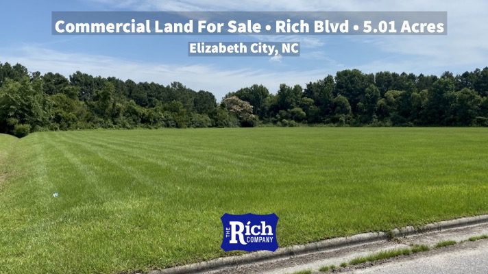 Commercial Land For Sale • Rich Blvd -5 Acres - Elizabeth City NC