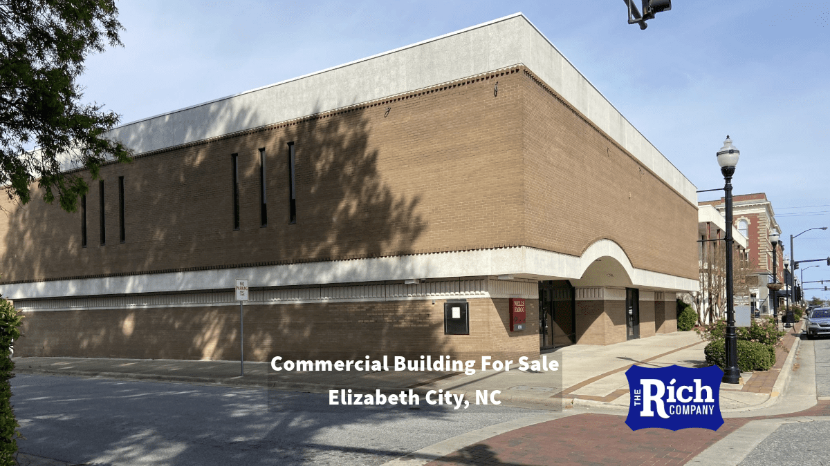 Commercial Building For Sale • Former Wells Fargo Building • Elizabeth City, NC