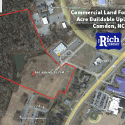 Commercial Land For Sale • 8 Acre Buildable Uplands • Camden, NC