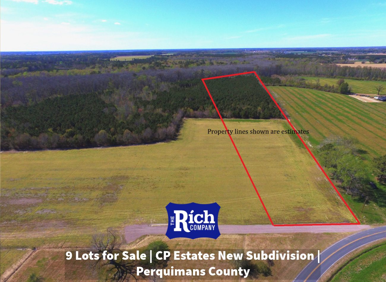 9 Lots for Sale | CP Estates New subdivision | Perquimans County